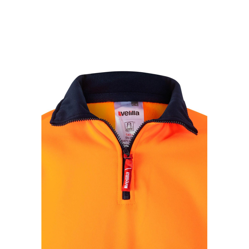 Sweatshirt Bicolor Velilla 305703 – Meio Zíper com Fita Refletora Segmentada