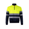 Sweatshirt Bicolor Velilla 305703 – Meio Zíper com Fita Refletora Segmentada