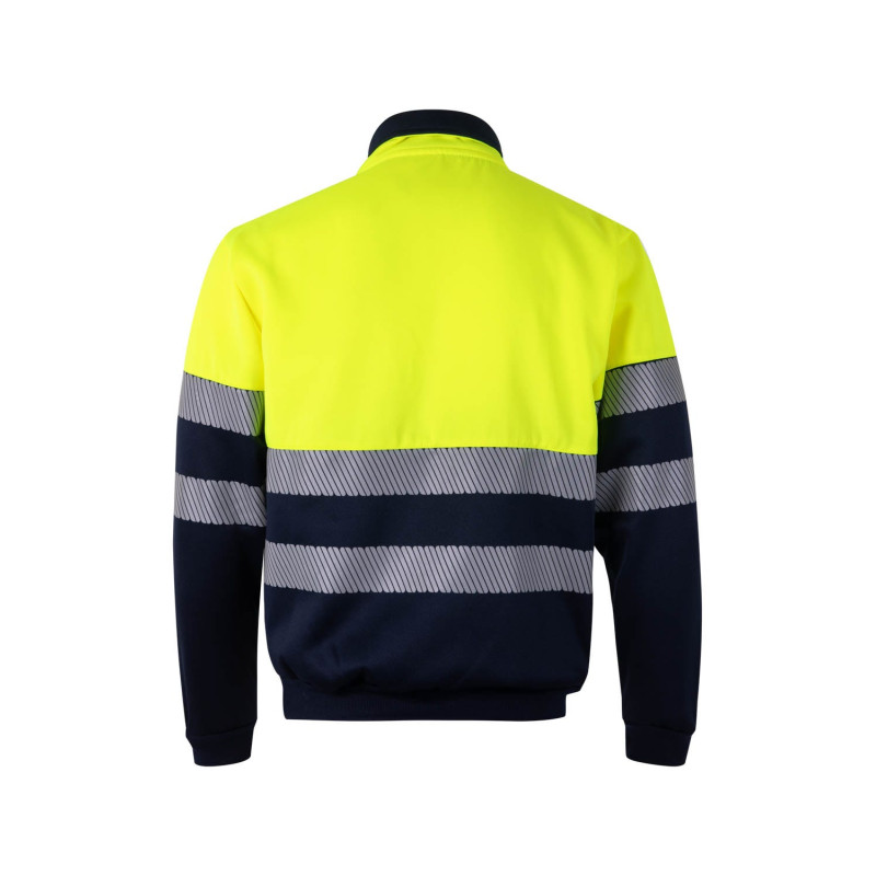 Sweatshirt Bicolor Velilla 305703 – Meio Zíper com Fita Refletora Segmentada