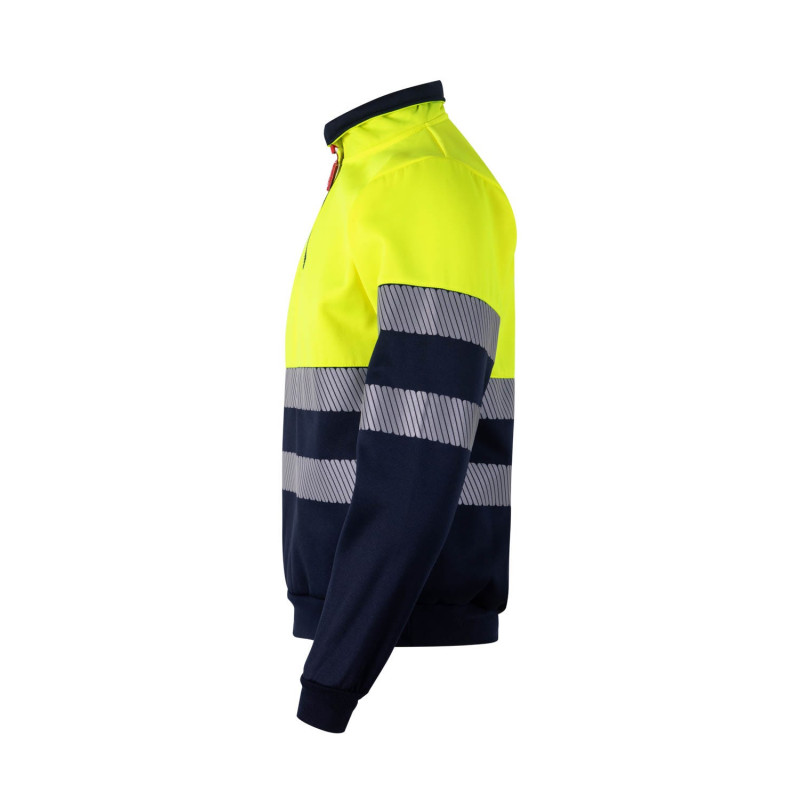 Sweatshirt Bicolor Velilla 305703 – Meio Zíper com Fita Refletora Segmentada