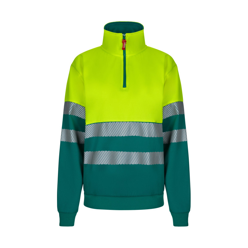 Sweatshirt Bicolor Velilla 305703 – Meio Zíper com Fita Refletora Segmentada