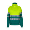 Sweatshirt Bicolor Velilla 305703 – Meio Zíper com Fita Refletora Segmentada