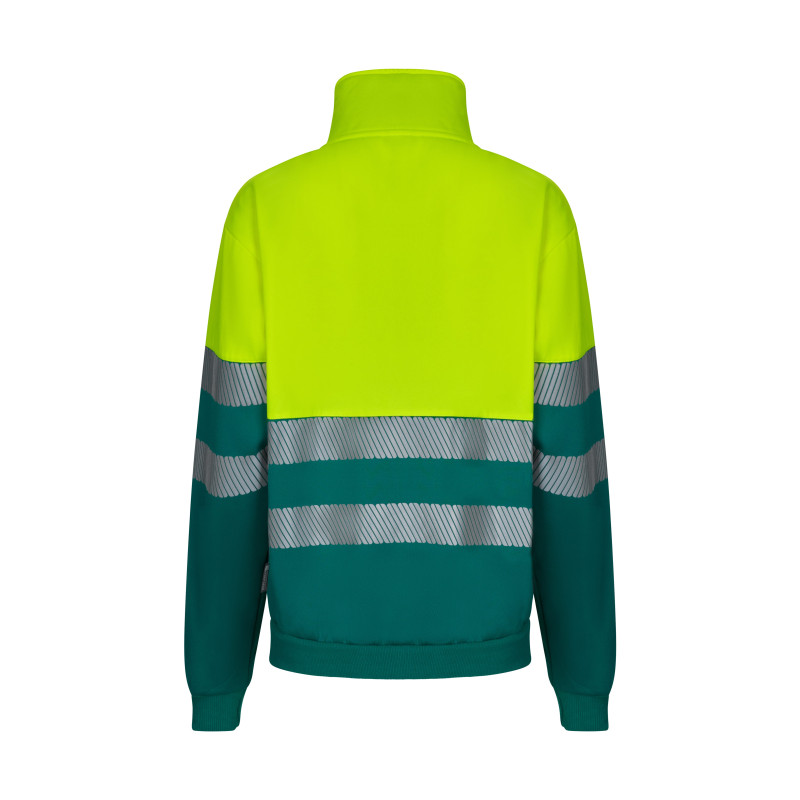 Sweatshirt Bicolor Velilla 305703 – Meio Zíper com Fita Refletora Segmentada