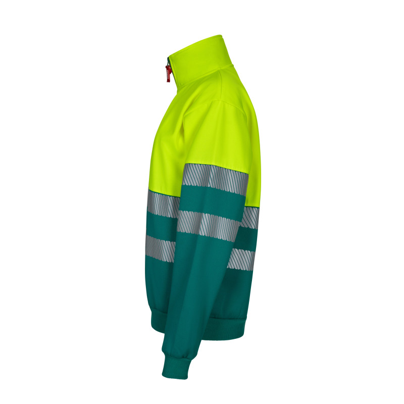 Sweatshirt Bicolor Velilla 305703 – Meio Zíper com Fita Refletora Segmentada