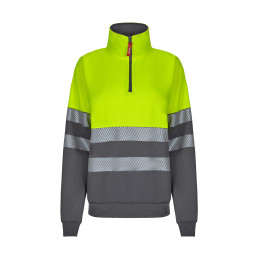 Sweatshirt Bicolor Velilla 305703 – Meio Zíper com Fita Refletora Segmentada