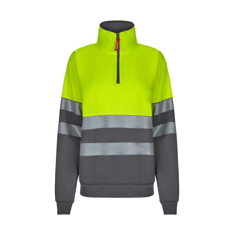 Sweatshirt Bicolor Velilla 305703 – Meio Zíper com Fita Refletora Segmentada