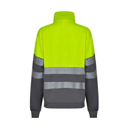 Sweatshirt Bicolor Velilla 305703 – Meio Zíper com Fita Refletora Segmentada