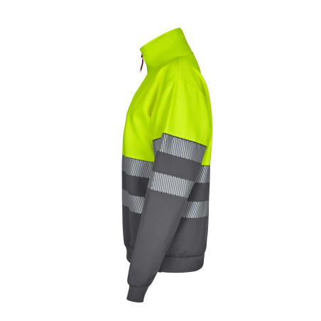 Sweatshirt Bicolor Velilla 305703 – Meio Zíper com Fita Refletora Segmentada