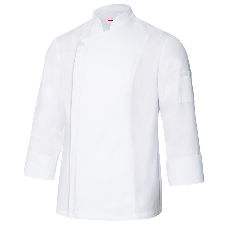 Jaleca de Cozinha Velilla 405202TC – Com Fecho de Correr e Estilo Profissional