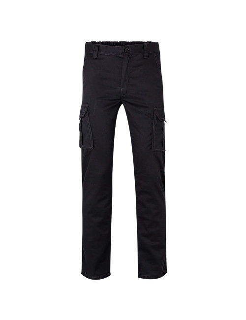 Calças Stretch Forradas Multibolsos Slim Fit