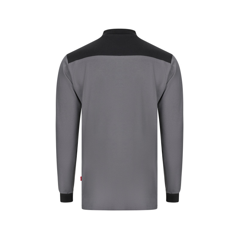Polo Stretch Bicolor de Manga Comprida – Conforto e Estilo Profissional