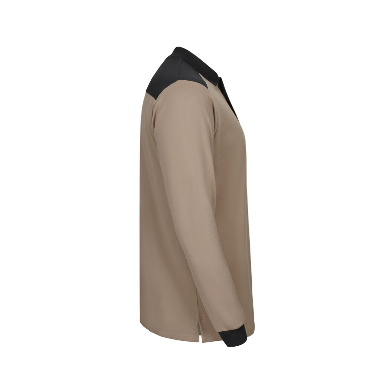 Polo Stretch Bicolor de Manga Comprida – Conforto e Estilo Profissional