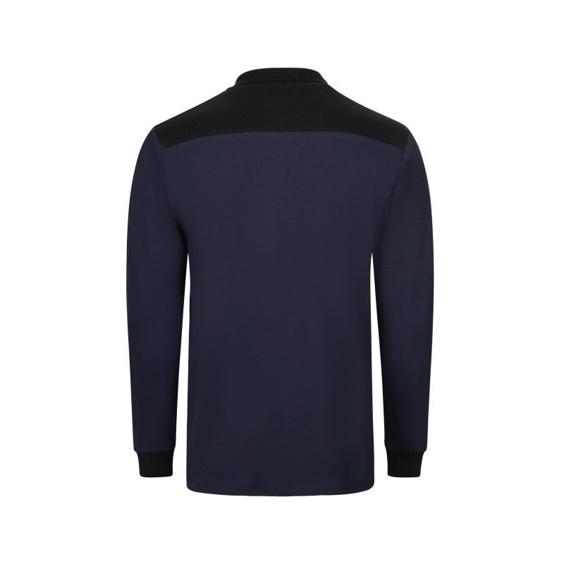 Polo Stretch Bicolor de Manga Comprida – Conforto e Estilo Profissional