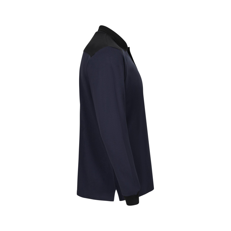 Polo Stretch Bicolor de Manga Comprida – Conforto e Estilo Profissional