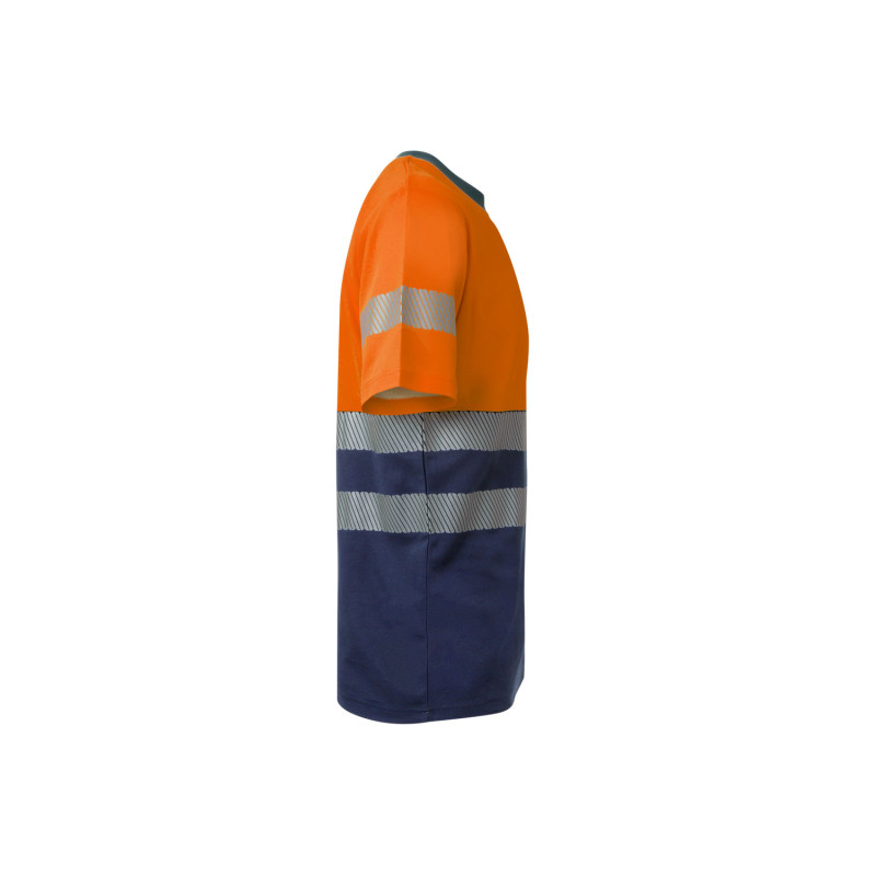 T-shirt Bicolor Velilla 305509 – Algodão Confortável e Profissional