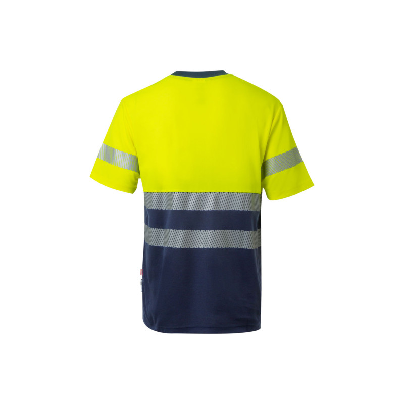 T-shirt Bicolor Velilla 305509 – Algodão Confortável e Profissional