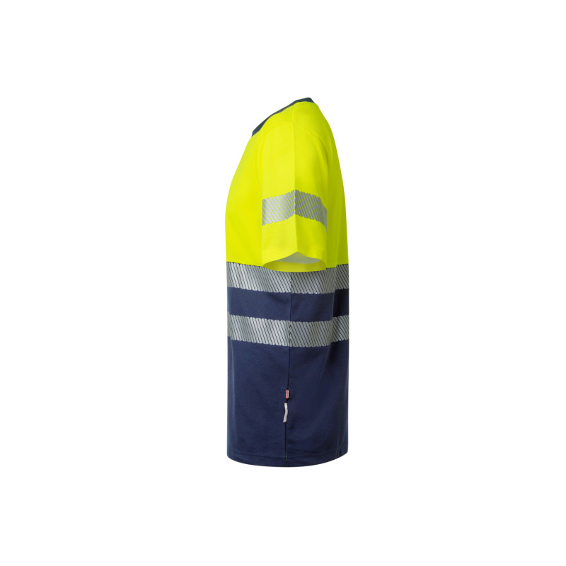 T-shirt Bicolor Velilla 305509 – Algodão Confortável e Profissional