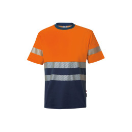 T-shirt Bicolor Velilla 305509 – Algodão Confortável e Profissional