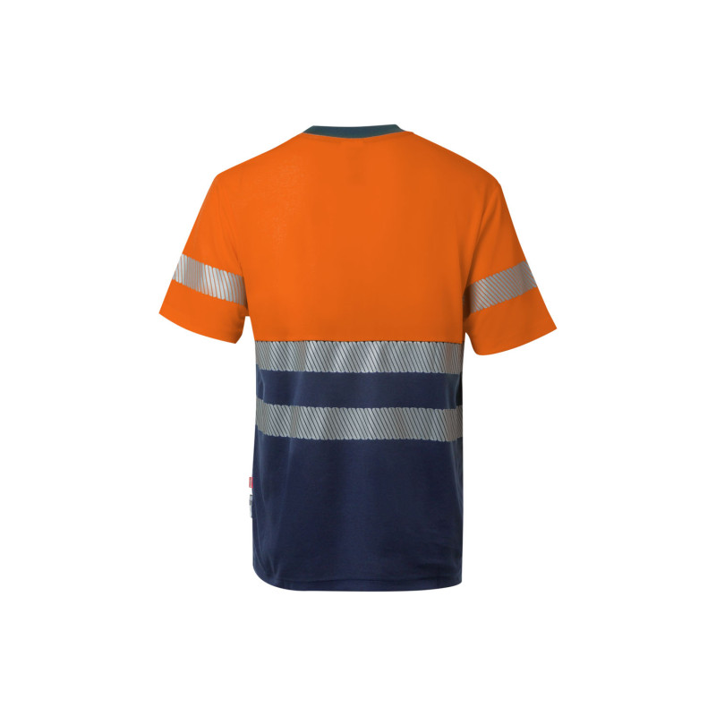 T-shirt Bicolor Velilla 305509 – Algodão Confortável e Profissional